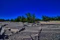 Whitefish point near paradise Michigan on a windy day on lake superior Royalty Free Stock Photo