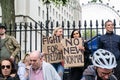 WHITEHALL, LONDON/ENGLAND- 29 August 2020: Protesters at the Unite for Freedom Rally