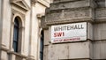 Whitehall road sign in London Royalty Free Stock Photo