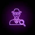 whitehat outline icon. Elements of Security in neon style icons. Simple icon for websites, web design, mobile app, info graphics