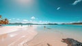 Whitehaven Beach Australia on a sunny day - made with Generative AI tools Royalty Free Stock Photo