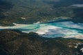 Whitehaven Beach and Hill inlet. Aerial Drone Shot. Whitsundays Queensland Australia, Airlie Beach. Royalty Free Stock Photo