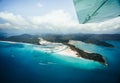 Whitehaven Beach and Hill inlet. Aerial Drone Shot. Whitsundays Queensland Australia, Airlie Beach. Royalty Free Stock Photo