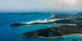 Whitehaven Beach and Hill inlet. Aerial Drone Shot. Whitsundays Queensland Australia, Airlie Beach. Royalty Free Stock Photo