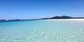 Whitehaven beach with its smooth white sand and turquoise water in Whitsunday island, Australia Royalty Free Stock Photo