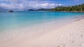 Whitehaven beach panorama at Whitsunday Island Royalty Free Stock Photo
