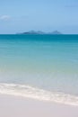 The Whitehaven Beach and some island in the distance in the Whitsundays in Australia Royalty Free Stock Photo