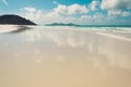Whitehaven Beach, Whitsunday Island, Australia. Clear water and Royalty Free Stock Photo