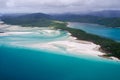 Whitehaven Beach Whitsundays, Queensland - Australia - Aerial Vi Royalty Free Stock Photo