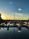 Whitehaven harbour and marina reflections