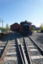 Waterfront trolley rail track in Whitehorse Royalty Free Stock Photo