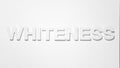 Whiteness - Word by plaster moulded letters Royalty Free Stock Photo