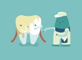 Whitening a tooth, teeth and tooth concept of dental