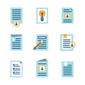 Whitepaper Download Icon Button Set Royalty Free Stock Photo