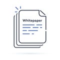 Whitepaper icon, ICO main investment document, company strategy, brief, development product plan.