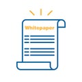 Whitepaper icon. Vector thin line illustration design. Ico investment, startup business company launch strategy.