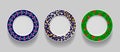 Set of realistic table plates, top view
