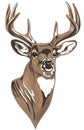 Whitetail Buck Deer Head braun Royalty Free Stock Photo