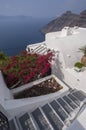 Whitewash Houses overlooking the Caldera Royalty Free Stock Photo