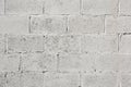 Whitewashed brick wall.