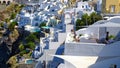 Whitewashed buildings in Fira on the island of Santorini, Greece Royalty Free Stock Photo