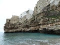 Whitewashed buildings in the seaside town of Polignano a Mare, Southern Italy Royalty Free Stock Photo