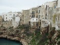 Whitewashed buildings in the seaside town of Polignano a Mare, Southern Italy Royalty Free Stock Photo
