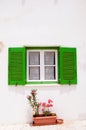 Whitewashed greek island architecture