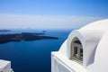 Whitewashed house detail in Santorini, Greece Royalty Free Stock Photo