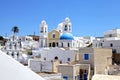 The traditional village of Megalochori in Santorini, Greece. Royalty Free Stock Photo