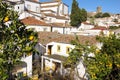 Whitewashed houses. Obidos. Portugal Royalty Free Stock Photo