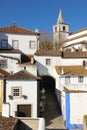 Whitewashed houses. Obidos. Portugal