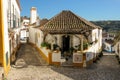 Whitewashed houses. Obidos. Portugal Royalty Free Stock Photo