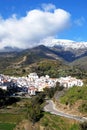 Whitewashed village in the mountains, Sedella, Spain. Royalty Free Stock Photo