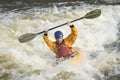 Whitewater kayaker