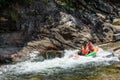 Whitewater kayaking Royalty Free Stock Photo