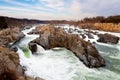 Whitewater rapids on the Potomac River at Great Falls Park, VA Royalty Free Stock Photo