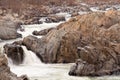 Whitewater rapids on the Potomac River at Great Falls Park, VA Royalty Free Stock Photo