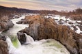 Whitewater rapids on the Potomac River at Great Falls Park, VA Royalty Free Stock Photo