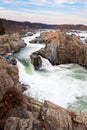 Whitewater rapids on the Potomac River at Great Falls Park, VA Royalty Free Stock Photo