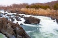 Whitewater rapids on the Potomac River at Great Falls Park, VA Royalty Free Stock Photo