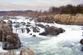 Whitewater rapids on the Potomac River at Great Falls Park, VA Royalty Free Stock Photo