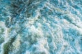 Whitewater rapids on river viewed from above