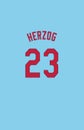 Whitey Herzog, St. Louis Cardinals Jersey Back Royalty Free Stock Photo