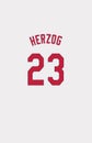 Whitey Herzog, St. Louis Cardinals Jersey Back Royalty Free Stock Photo