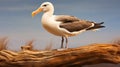 Whiting Bird Perched On Branch: Digitally Enhanced Beach Portraits
