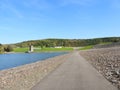 Whitney Point Reservoir flood control paved trail in Broome County NYS Royalty Free Stock Photo