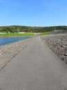 Whitney Point Reservoir paved recreation trail in Broome County NYS Royalty Free Stock Photo