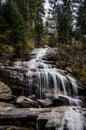 Whitney Portal Falls, located at the Whitney Portal campground long exposure shows the water flowing like silk Royalty Free Stock Photo