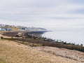 Whitstable beach on a misty day Royalty Free Stock Photo